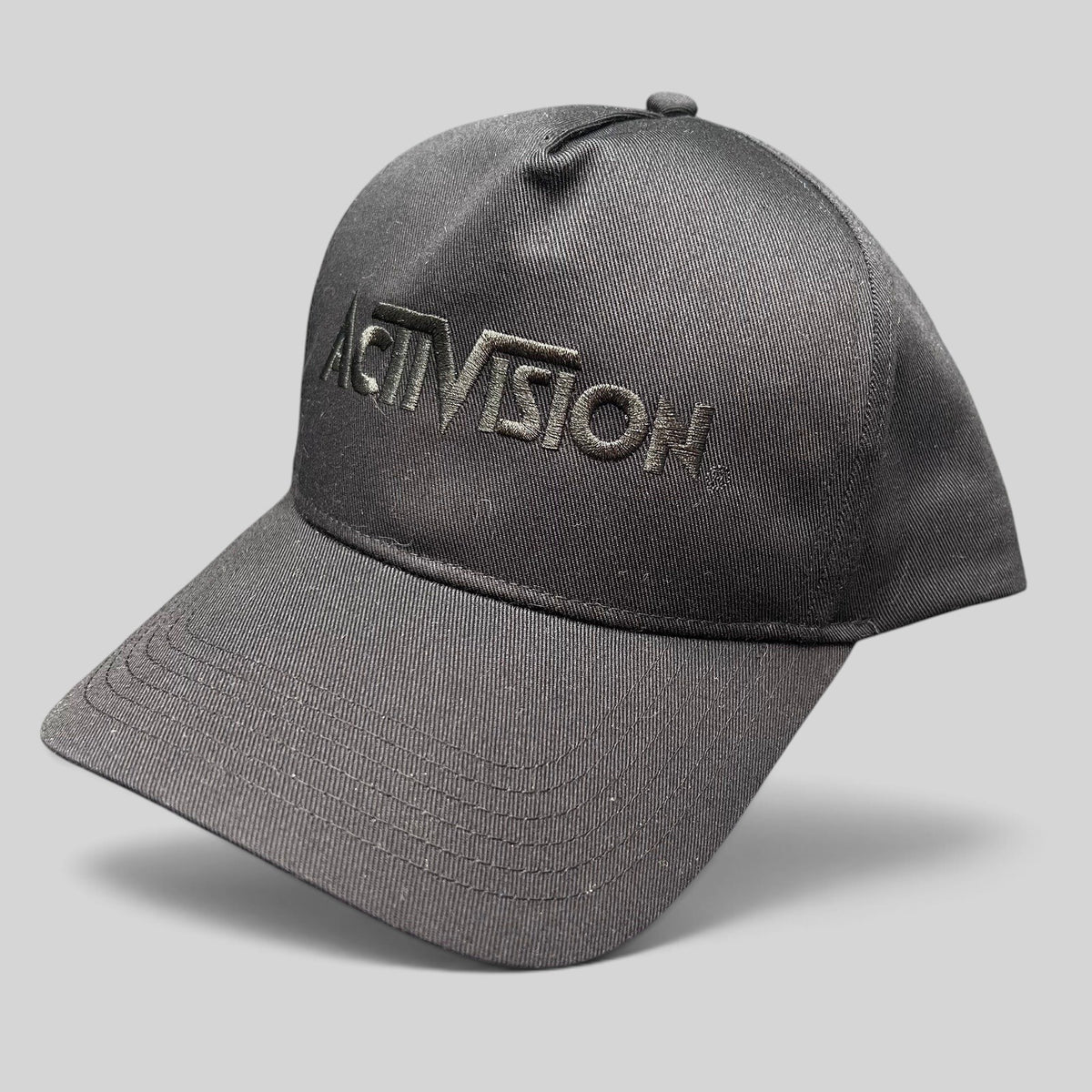 Raree Finds black Activision snapback hat with tonal embroidered logo and adjustable closure