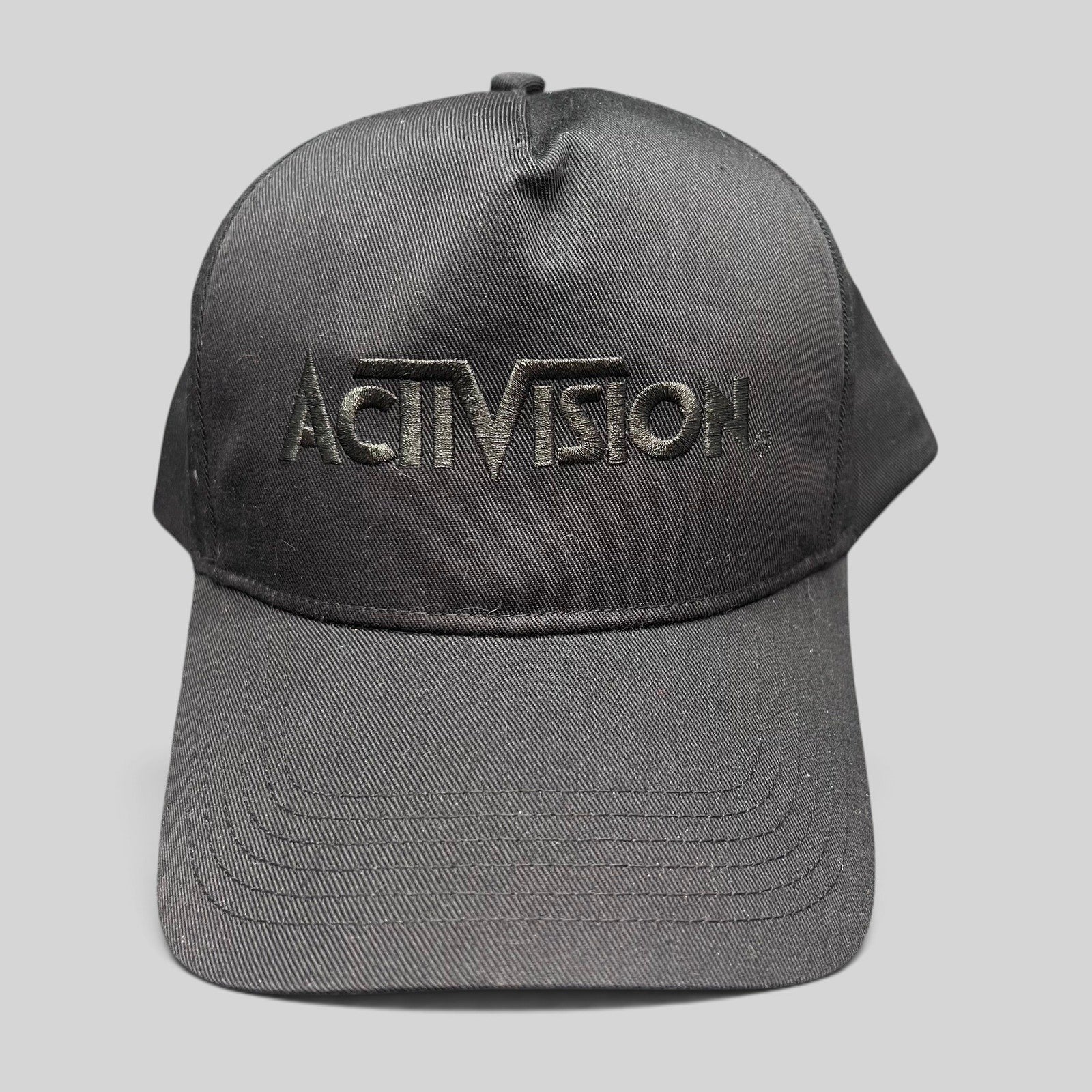 Raree Finds black Activision snapback hat with tonal embroidered logo and adjustable closure