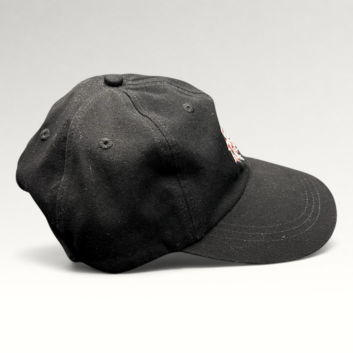 Raree Finds vintage black cotton Ouray Sportswear ASPA Ski Patrol strapback hat with embroidered front logo