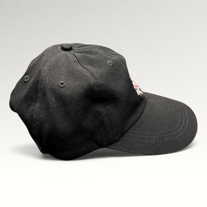 Raree Finds vintage black cotton Ouray Sportswear ASPA Ski Patrol strapback hat with embroidered front logo