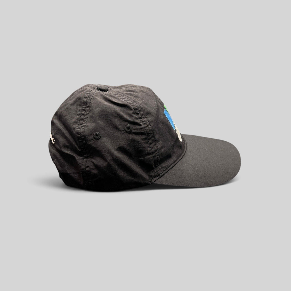 Raree Finds black unstructured strapback hat with Aspen Ideas Festival logo and Ernst & Young embroidery
