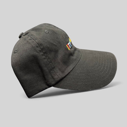 Raree Finds black cotton strapback hat with multicolor Astroworld embroidery on the front and curved brim