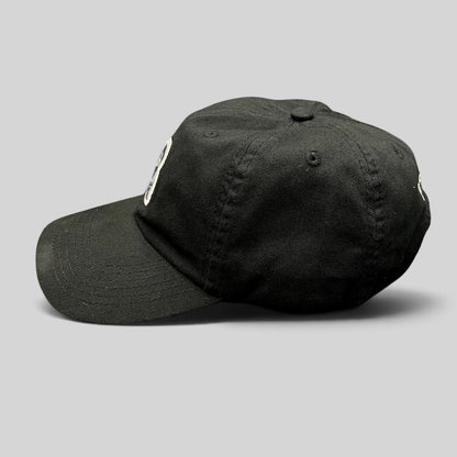 Raree Finds black Notorious B.I.G. Ready To Die strapback hat with front graphic patch and side profile view