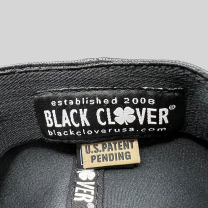 Raree Finds Black Clover Tony Robbins 2026 hat interior label with U.S. Patent Pending tag and branding