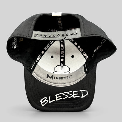 Raree Finds Black Clover Tony Robbins Blessed 2024 snapback hat interior view with MemoryFit sweatband and branding