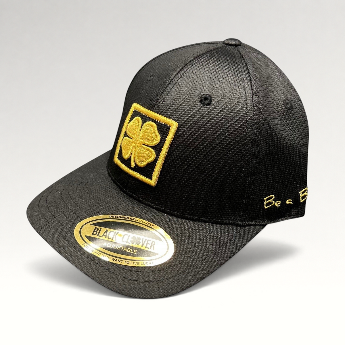 Raree Finds Black Clover x Tony Robbins 2026 limited edition black snapback hat with gold clover patch and embroidery