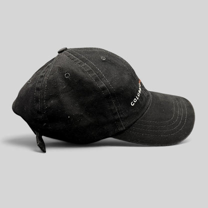 Raree Finds black Colorado Film Commission six-panel strapback hat with pre-curved brim and embroidered logo