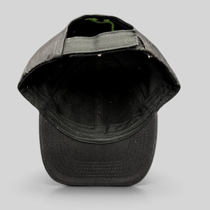 Raree Finds black Disney Pixar The Good Dinosaur strapback hat with green dinosaur embroidery on the back strap
