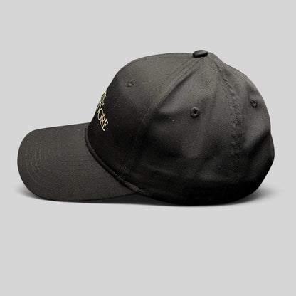 Raree Finds black Fantastic Beasts Secrets of Dumbledore snapback hat with gold embroidery and curved brim