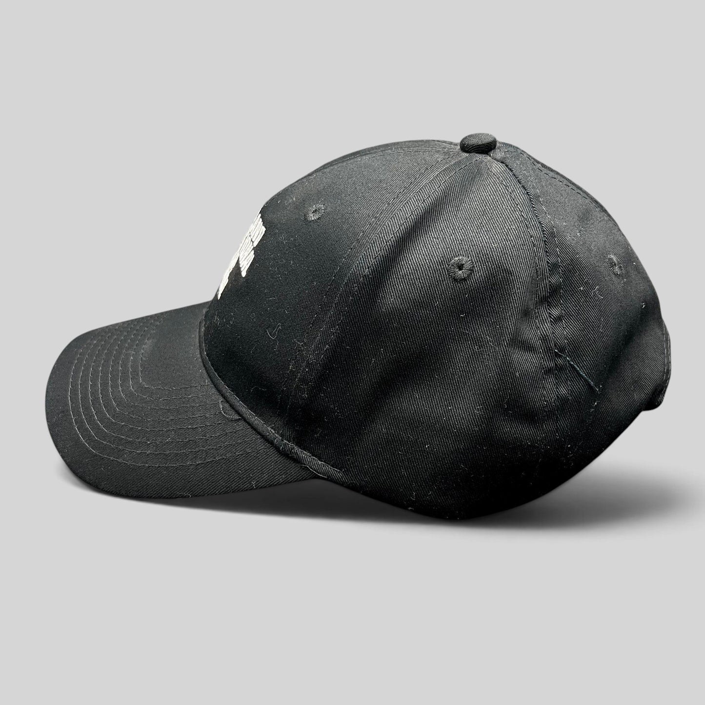 Raree Finds black Cleveland International Film Festival strapback hat with white embroidered lettering and adjustable fit