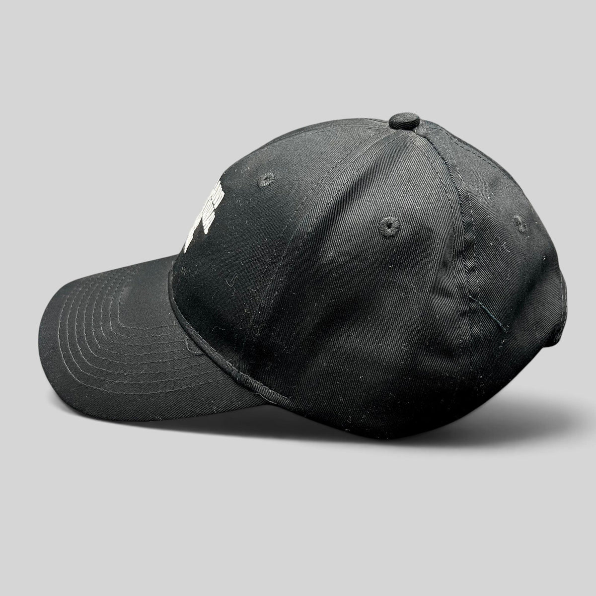 Raree Finds black Cleveland International Film Festival strapback hat with white embroidered lettering and adjustable fit