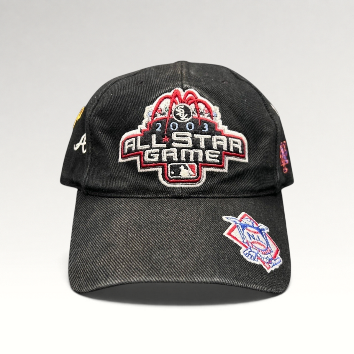 Raree Finds black American Needle 2003 MLB All-Star Game Chicago cotton twill adjustable hat with embroidered logos