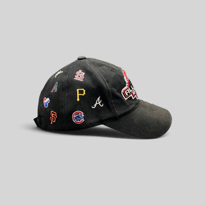 Raree Finds black cotton twill 2003 MLB All-Star Game adjustable hat with multi-team embroidered logos on the side
