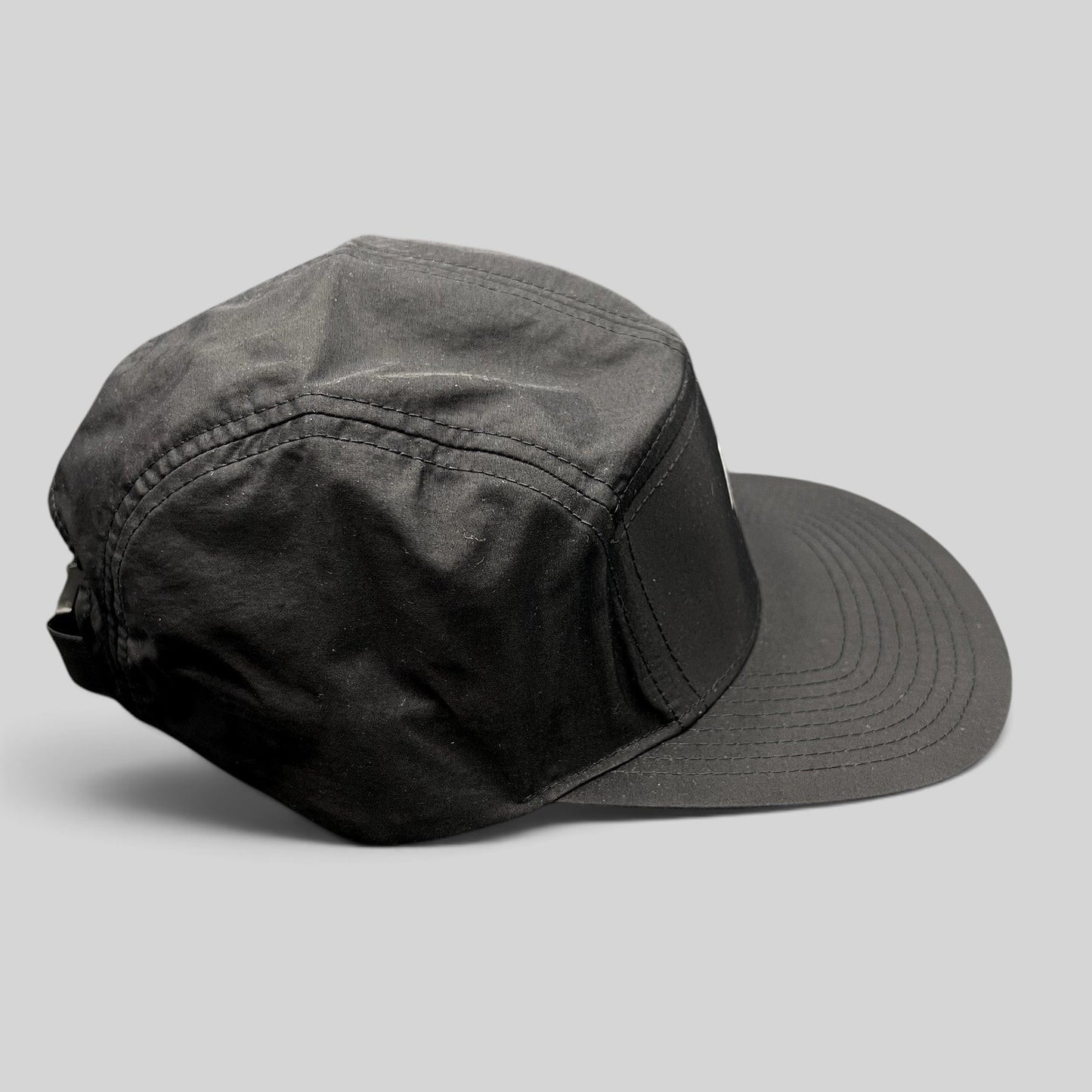 Raree Finds Rockstar Games black nylon 5-panel camp cap with white logo and adjustable strapback closure