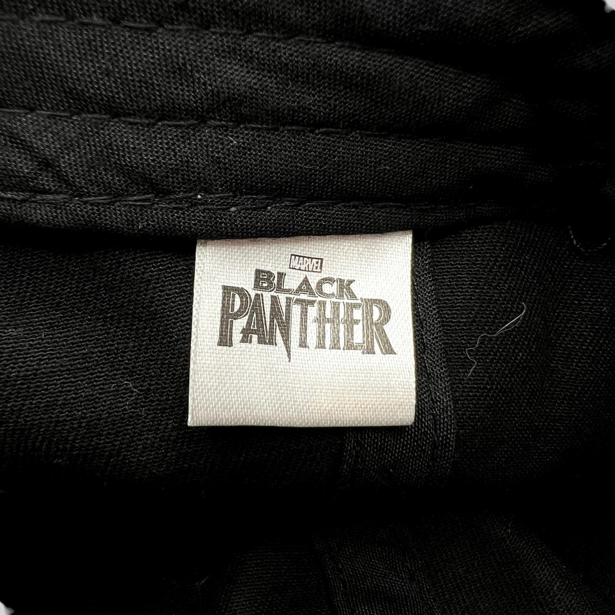 Raree Finds official Marvel Black Panther movie promo hat interior brand label on black fabric