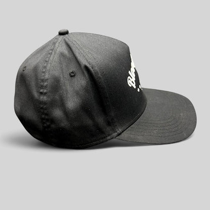 Raree Finds black Otto Cap snapback hat with white Bloody Gerry Venice California embroidery and flat bill