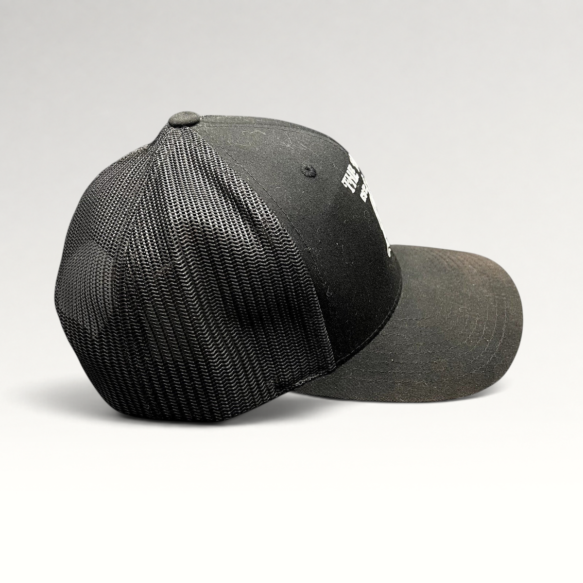 Raree Finds black Yupoong trucker snapback hat with The Talpa Est. 1962 embroidered cactus logo and mesh back