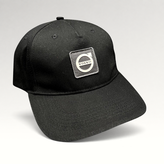 Raree Finds black organic cotton Volvo Iron Mark baseball cap with a raised rubberized logo patch
