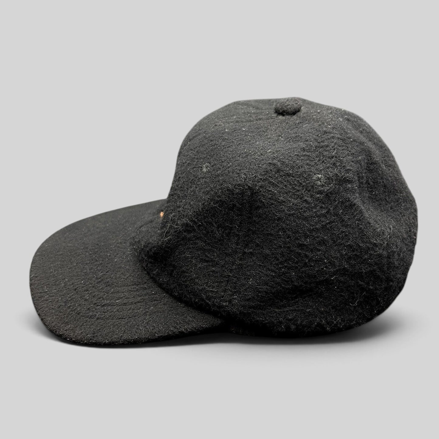 Raree Finds vintage 1995 black wool winter snapback hat with Taz embroidery and fold-down ear flaps