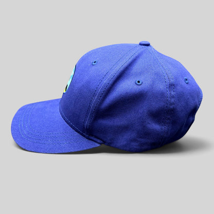 Raree Finds royal blue AT&T Pebble Beach Pro-Am golf hat with embroidered logo and adjustable brass buckle strap