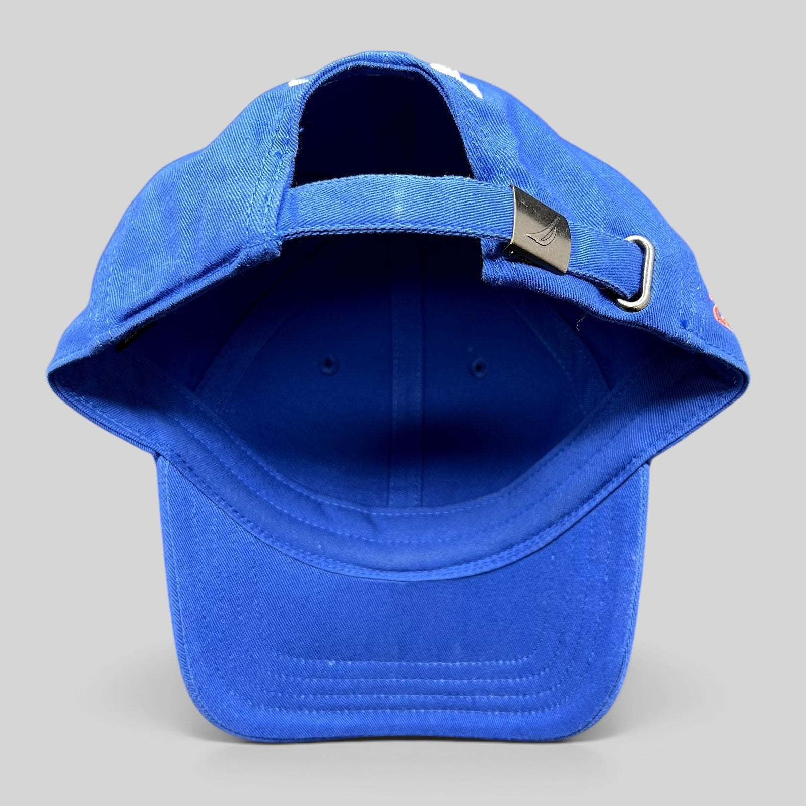Raree Finds blue cotton Nautica Malibu Triathlon strapback hat with adjustable metal buckle closure