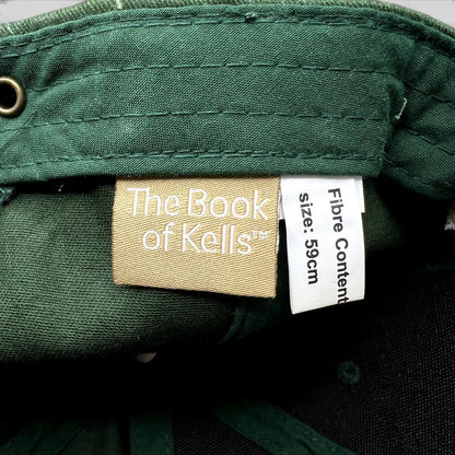 Raree Finds The Book of Kells dark green hat interior label showing size 59cm and official branding