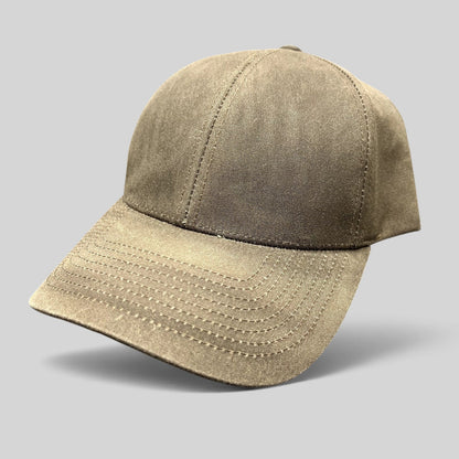 Raree Finds brown minimalist Varsity Headwear strapback cap with a structured crown and curved brim.