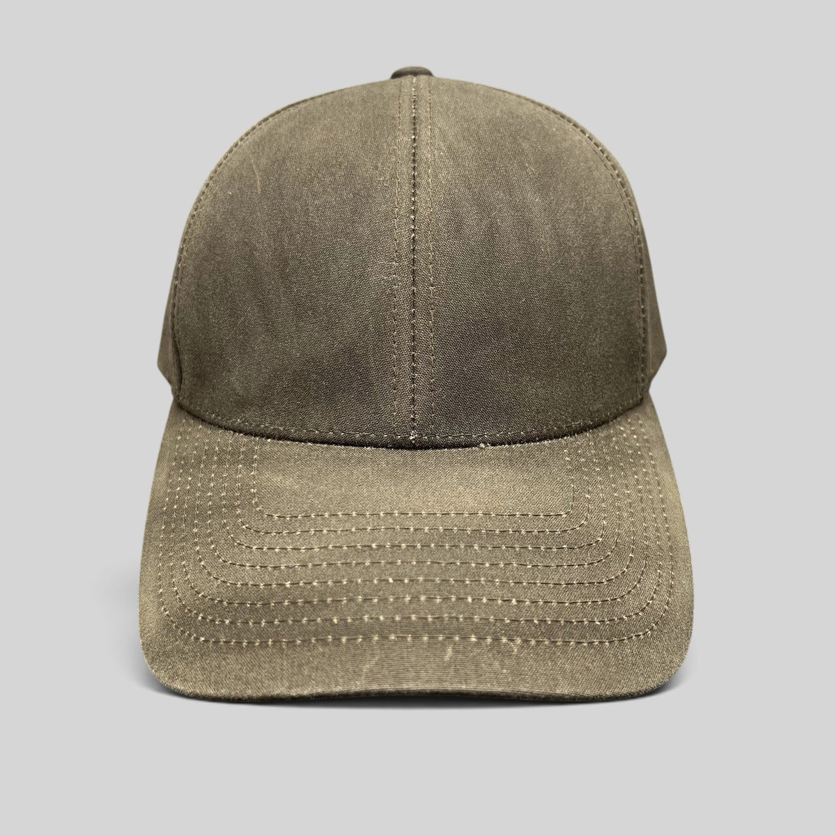 Raree Finds brown minimalist Varsity Headwear strapback cap with a structured crown and curved brim