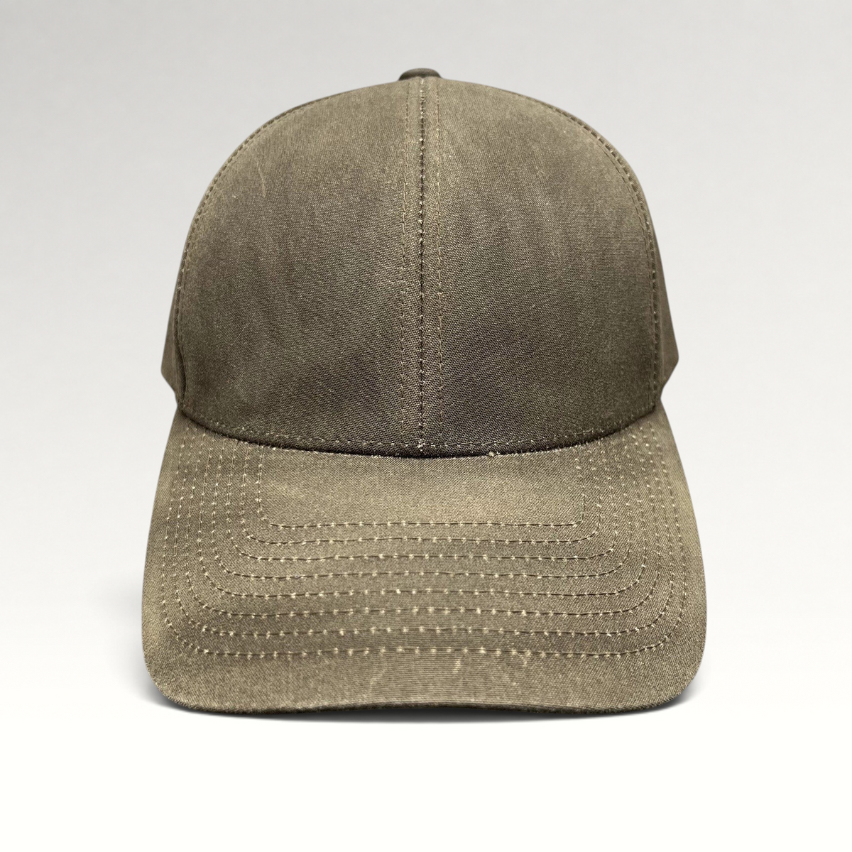 Raree Finds brown minimalist Varsity Headwear strapback cap with a structured crown and curved brim