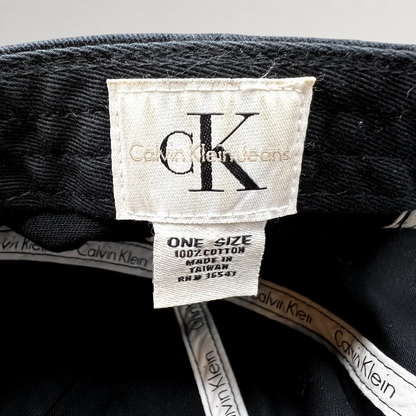 Raree Finds vintage Calvin Klein Jeans hat interior label with branded taping and cotton fabric details