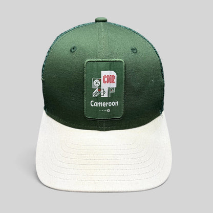 Raree Finds FIFA World Cup Qatar 2022 Cameroon CMR green and white snapback trucker hat with embroidered front patch