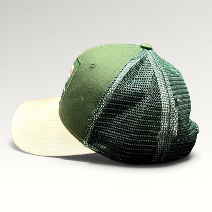 Raree Finds FIFA World Cup Qatar 2022 Cameroon CMR green and white snapback trucker hat with mesh back panels