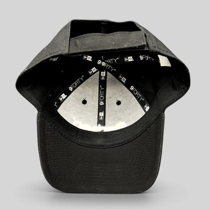 Raree Finds Carbon 3D Printing New Era 9FORTY black cotton strapback hat showing interior branding and adjustable strap
