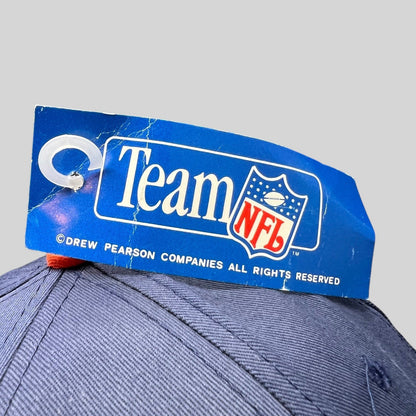 Raree Finds vintage Team NFL Drew Pearson Chicago Bears snapback hat tag detail on navy crown