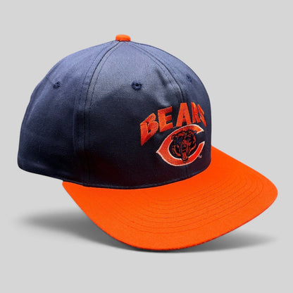Raree Finds vintage Chicago Bears navy and orange snapback hat with embroidered team logo and flat brim