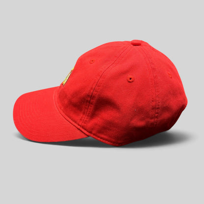 Raree Finds Chicago Blackhawks red cotton strapback hat by Reebok Face Off Headwear with embroidered NHL team logo