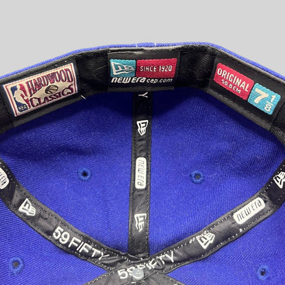 Raree Finds vintage New Era 59FIFTY Cleveland Cavaliers hat interior showing Hardwood Classics and size 7 1/8 tags