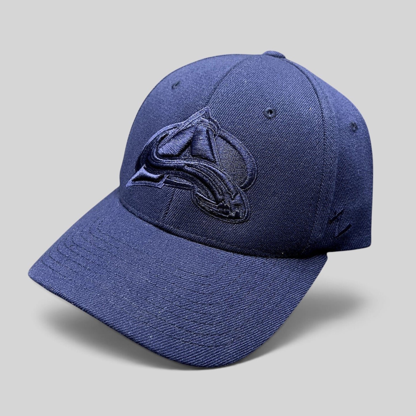 Raree Finds Colorado Avalanche navy blue fitted hat with tonal embroidered team logo and curved bill
