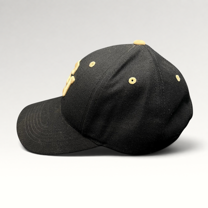Raree Finds Colorado Buffaloes black and gold adjustable strapback hat with raised embroidered CU logo