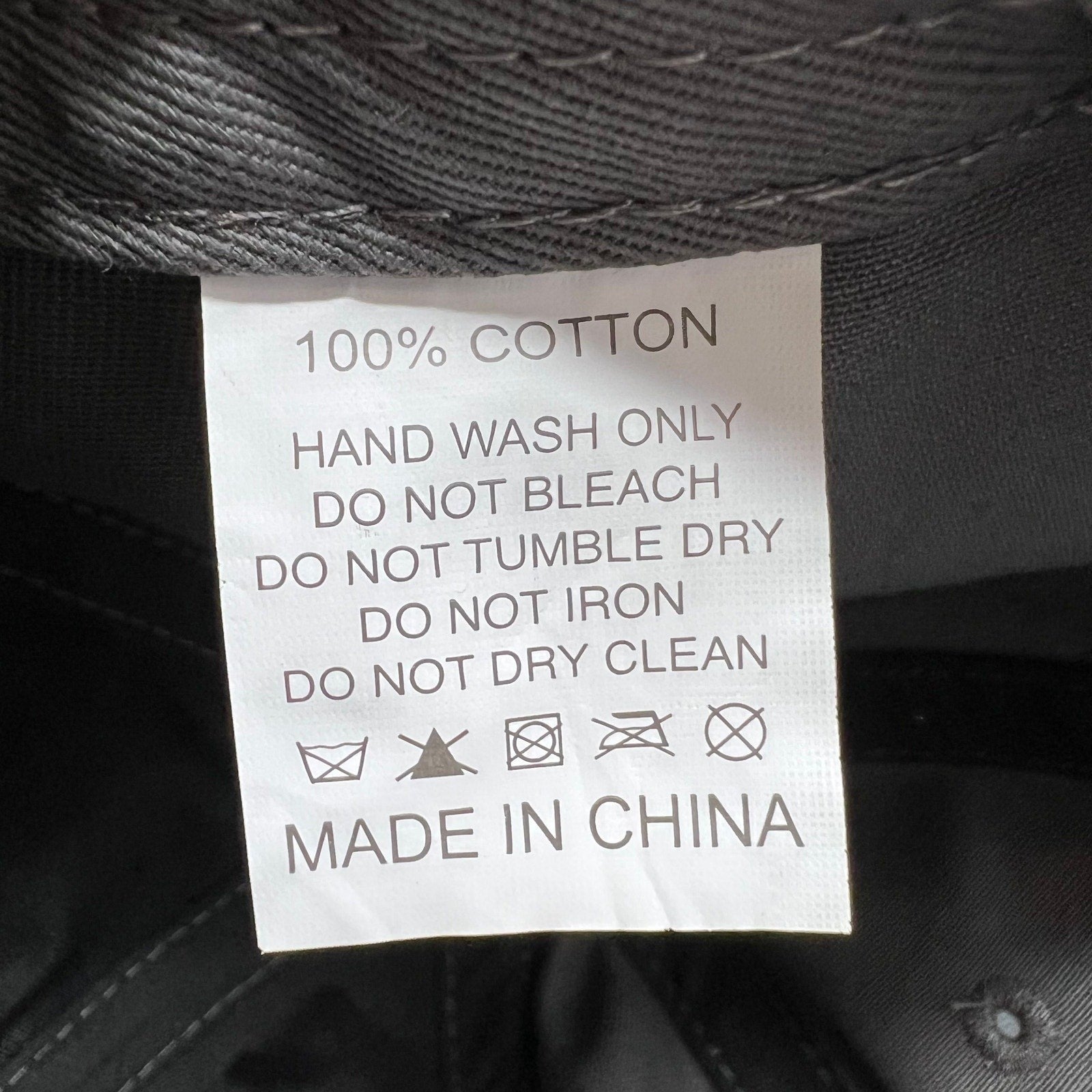Raree Finds Red Bull Lords of the Floor snapback hat 100 percent cotton care label with washing instructions