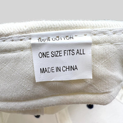 Raree Finds vintage Turner New Zealand snapback hat interior label showing 100 percent cotton and made in China text