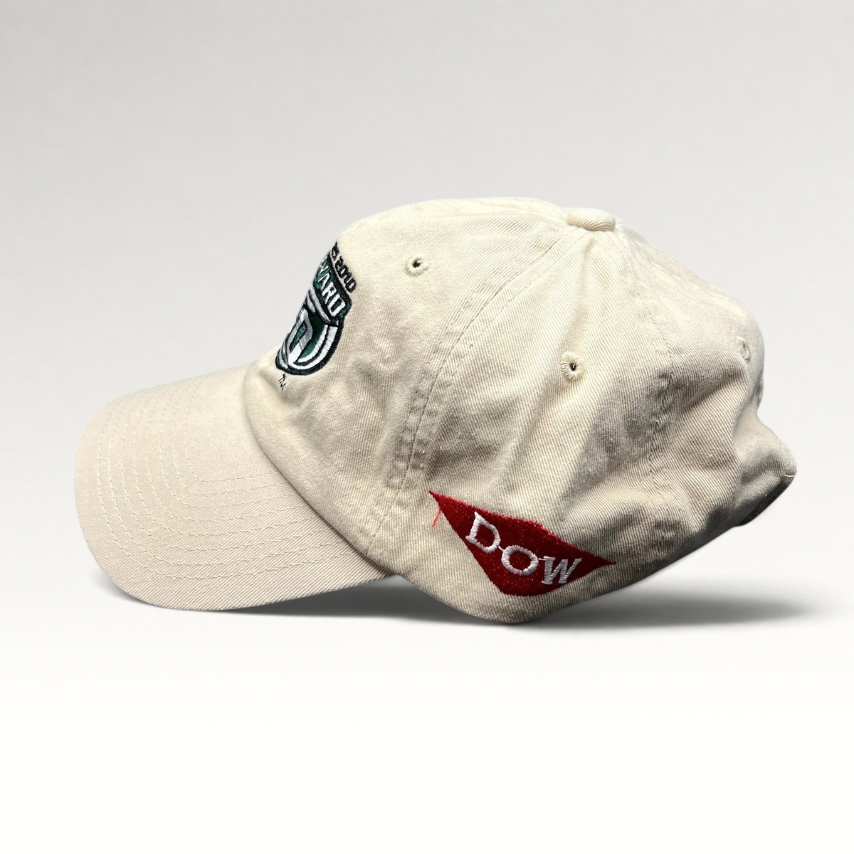 Raree Finds cream cotton 2010 Brickyard 400 NASCAR strapback hat with embroidered side logo
