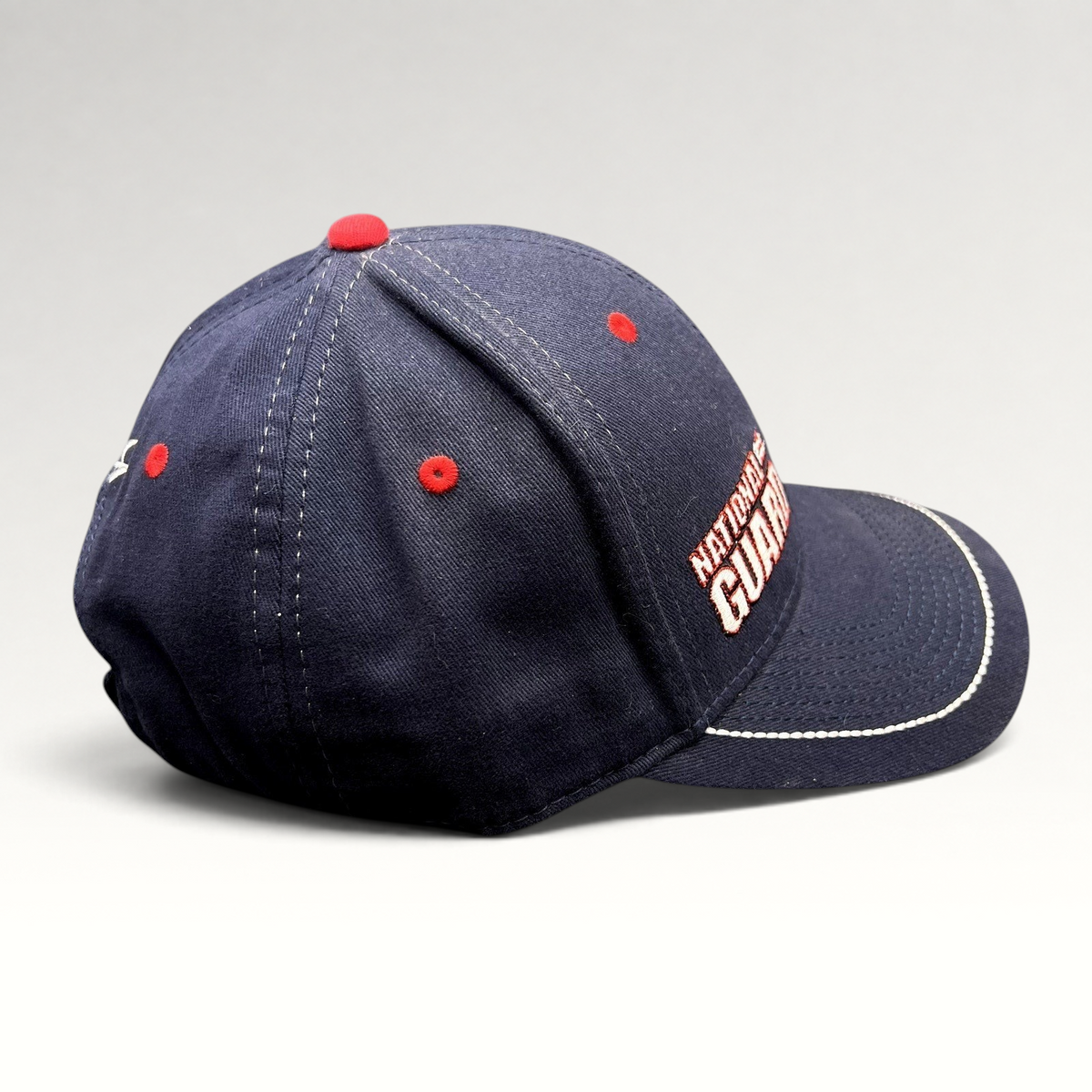 Raree Finds navy blue Dale Earnhardt Jr. #88 National Guard NASCAR hat with red accents and curved brim