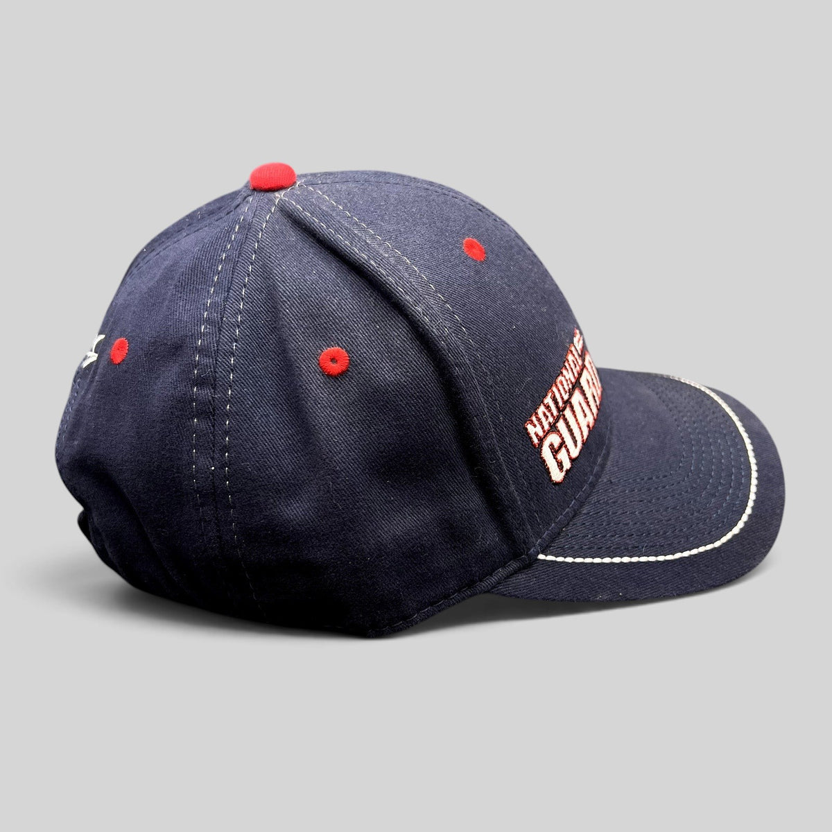 Raree Finds navy blue Dale Earnhardt Jr. #88 National Guard NASCAR hat with red accents and curved brim