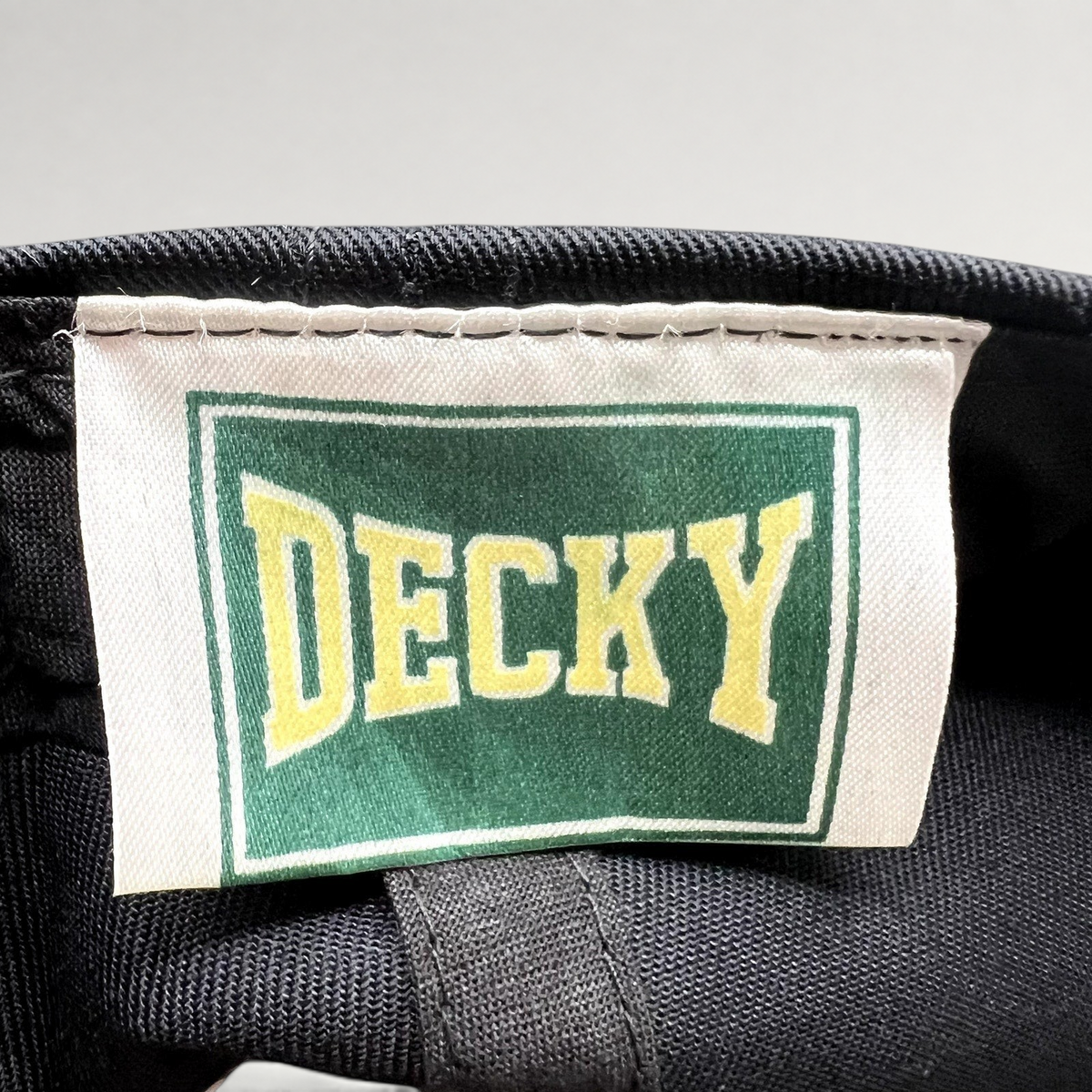 Raree Finds vintage 1997 Holyfield Tyson II boxing snapback hat Decky brand label detail