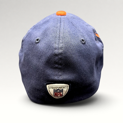 Raree Finds vintage Reebok Denver Broncos NFL Equipment sideline hat in navy with orange button, back view