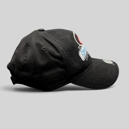 Raree Finds vintage 2002 Detroit Red Wings Stanley Cup Champions black strapback hat with brim embroidery
