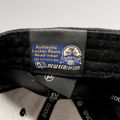 Raree Finds vintage 2002 Detroit Red Wings New Era locker room hat interior label with Stanley Cup branding