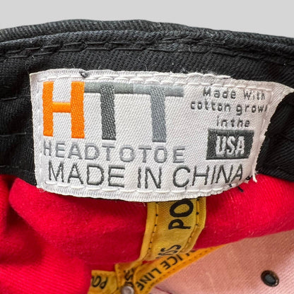 Raree Finds Dexter Showtime cast and crew hat interior label showing Head To Toe branding and USA cotton origin