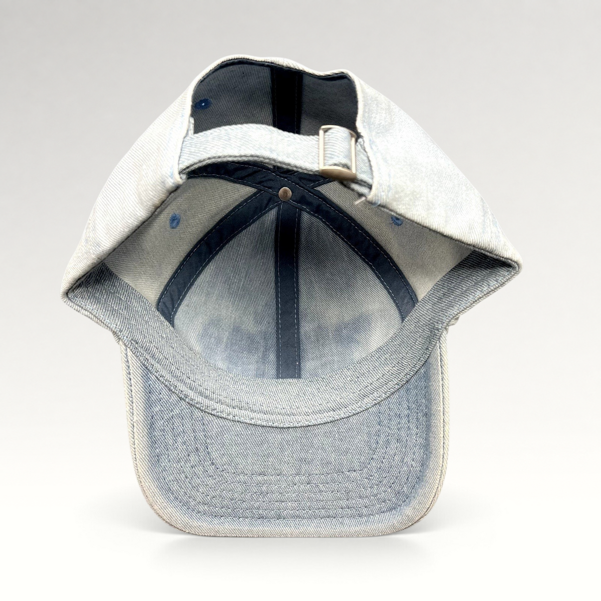 Raree Finds Disney Freakier Friday promotional light blue washed cotton strapback hat with metal slider closure